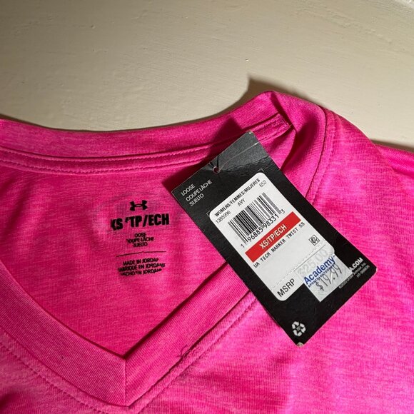 NWT Under Armour Pink Short Sleeve Shirt Tees Women - Picture 4 of 4